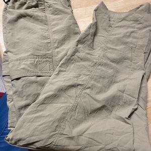 Reel Legends Men's Medium Lightweight Zip Off Hiking Pants Tan